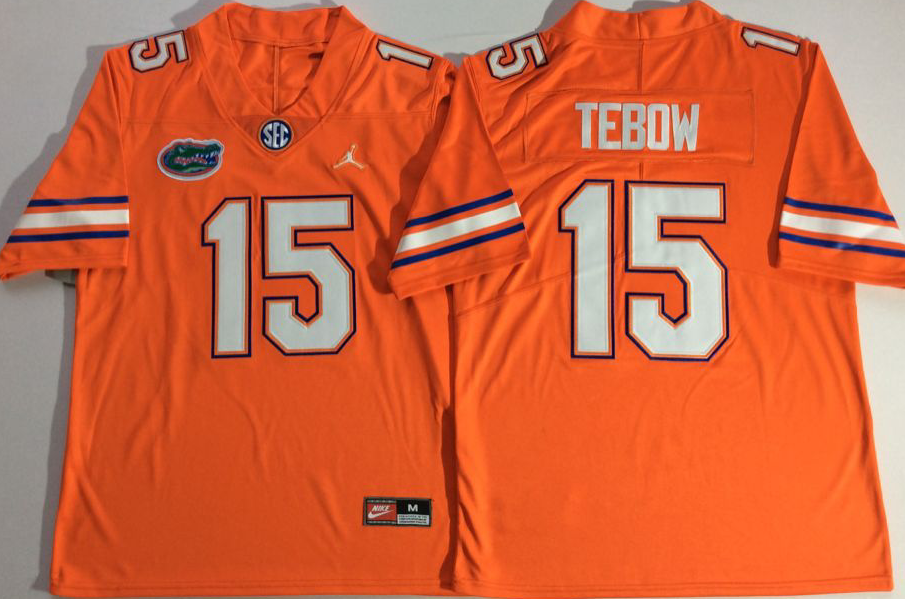 Men's Florida Gators Tim Tebow #15 Orange Jersey
